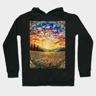 Stained Glass Springtime Sunrise Hoodie